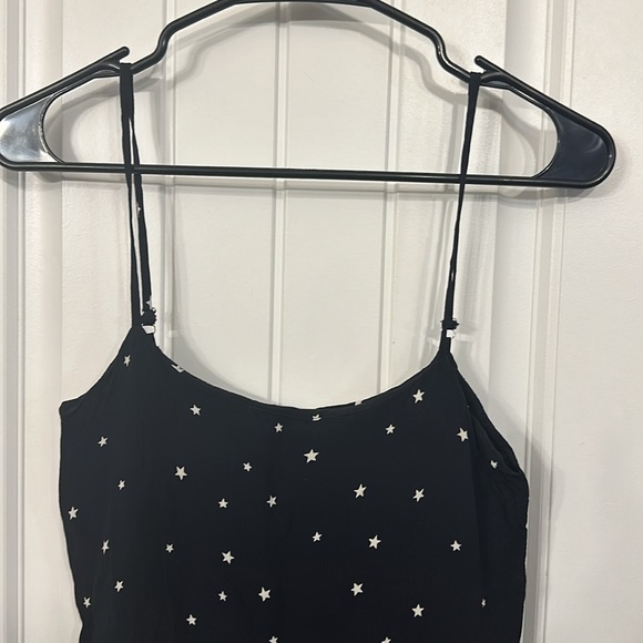 Reformation Lindsay Mini Dress in Satellite Size 0 Black White Stars - Picture 3 of 11